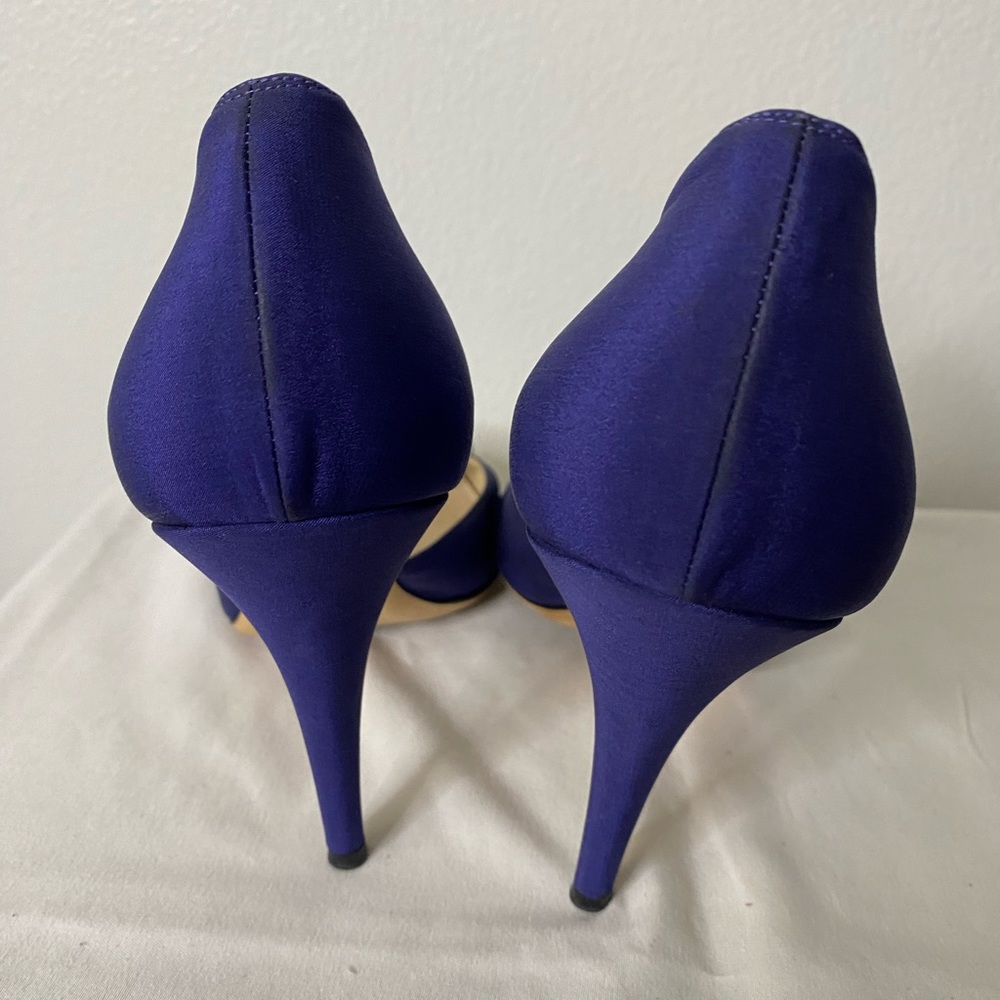 Jimmy Choo Embellished Satin Pumps blue/purple closed toe size 40 - Picture 5 of 14